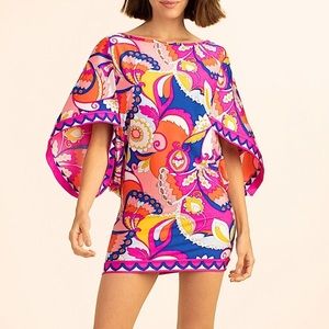 🆕 HP🥳 TRINA TURK  | SEVILLA DRAPE-SLEEVE FLORAL TUNIC  SZ S